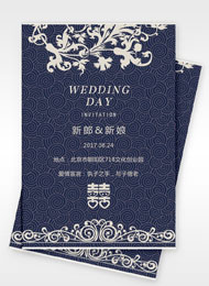 欧式复古婚礼婚庆邀请函图片