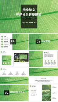 小清新论文答辩开题报告ppt
