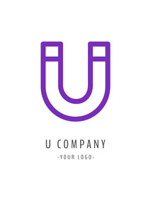 立体AN字母logo