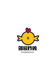 创意卡通炸鸡logo设计