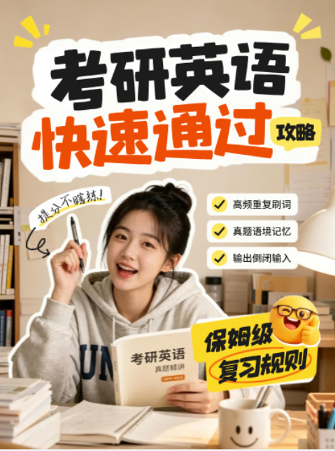 手绘卡通教培考研视频封面