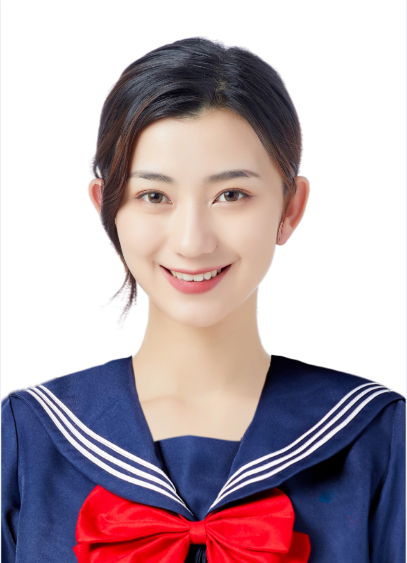 女生海军风证件照一寸照