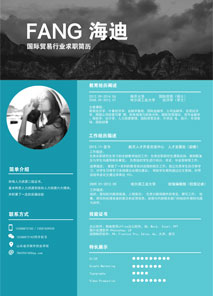 国际贸易行业简历